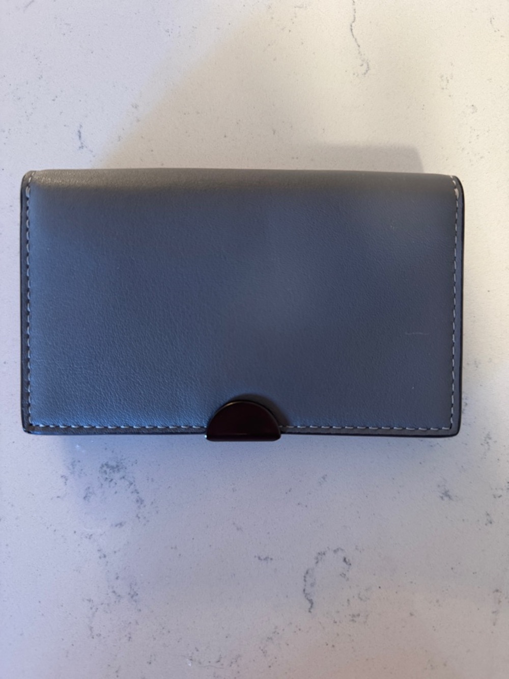 Coach Smooth Leather Wallet in Gray with Dark Hardware